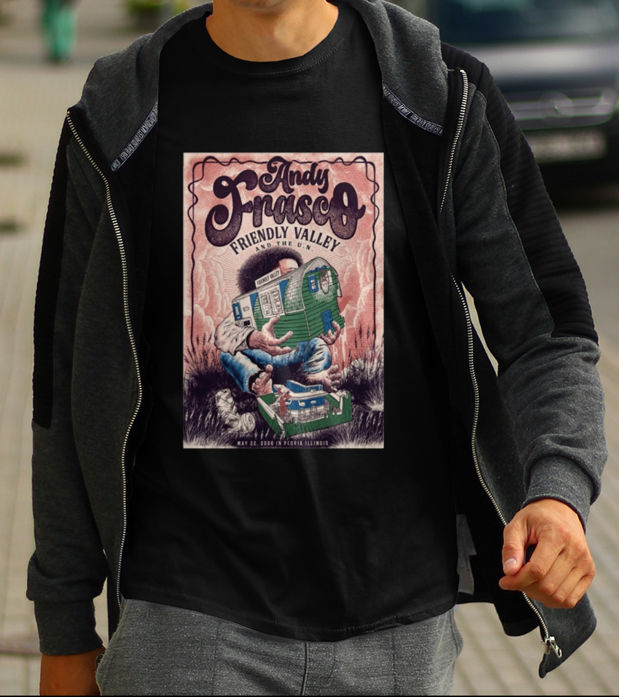 Andy Frasco Friendly Valley And The U.N. May 22 2026 Peoria Illinois T-Shirt