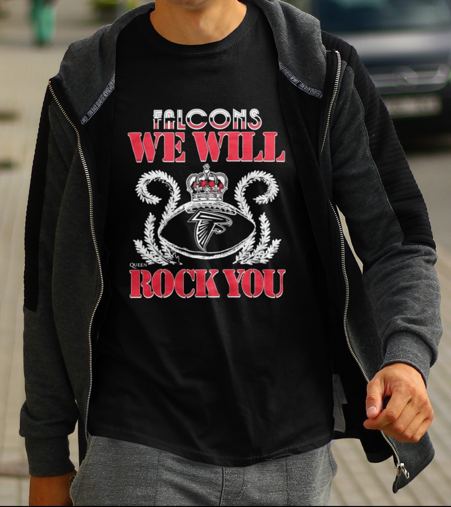 Atlanta Falcons Queen We Will Rock You Collaboration Fan T-Shirt