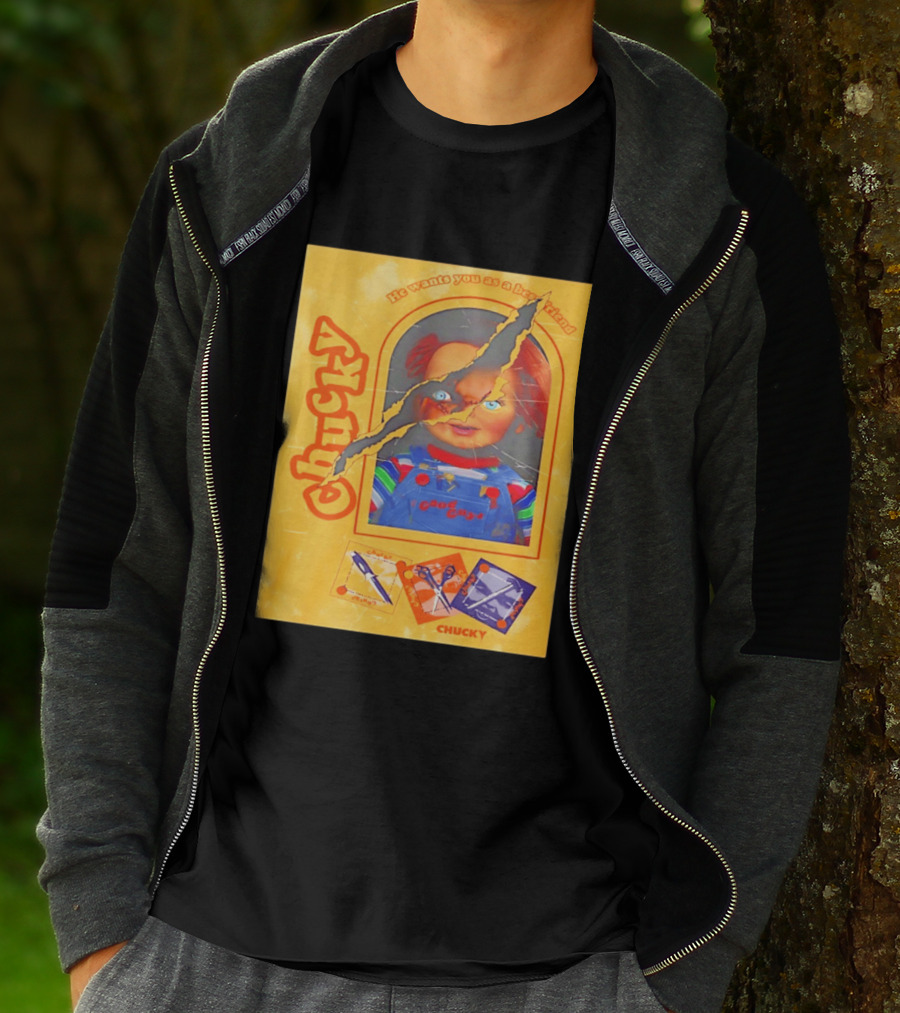 Chucky He Wants You As A Best Friend Good Guys Doll Box T-Shirt