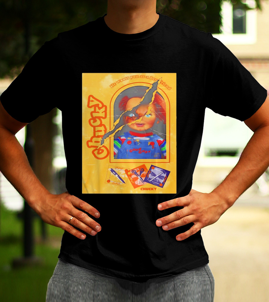 Chucky He Wants You As A Best Friend Good Guys Doll Box T-Shirt