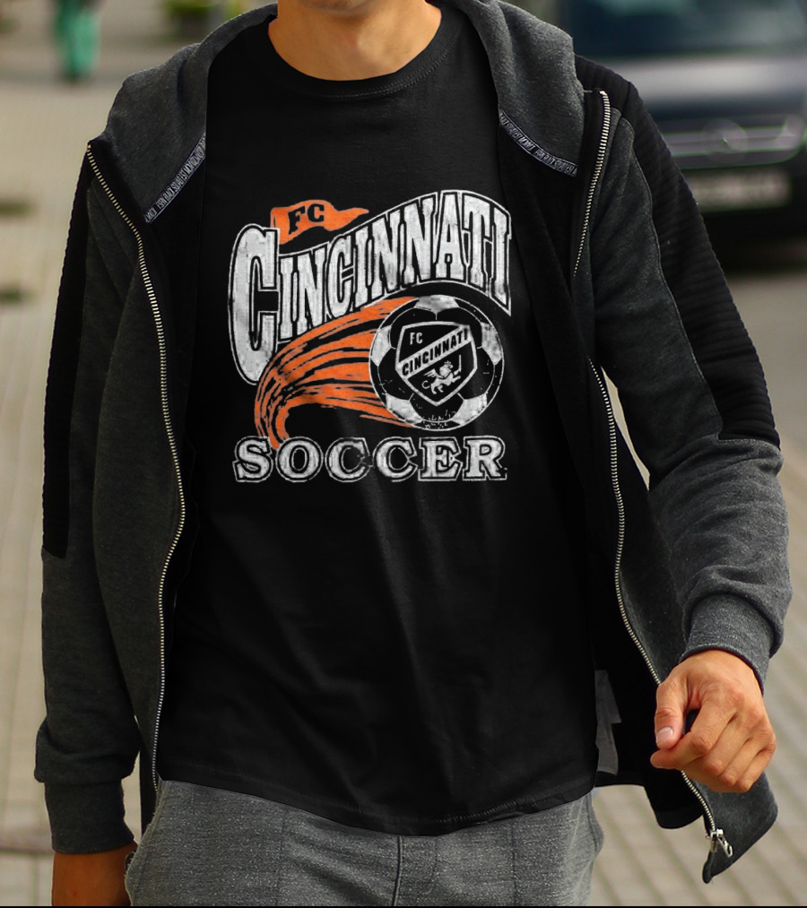 FC Cincinnati Soccer Emblem Ball Highlight T-Shirt