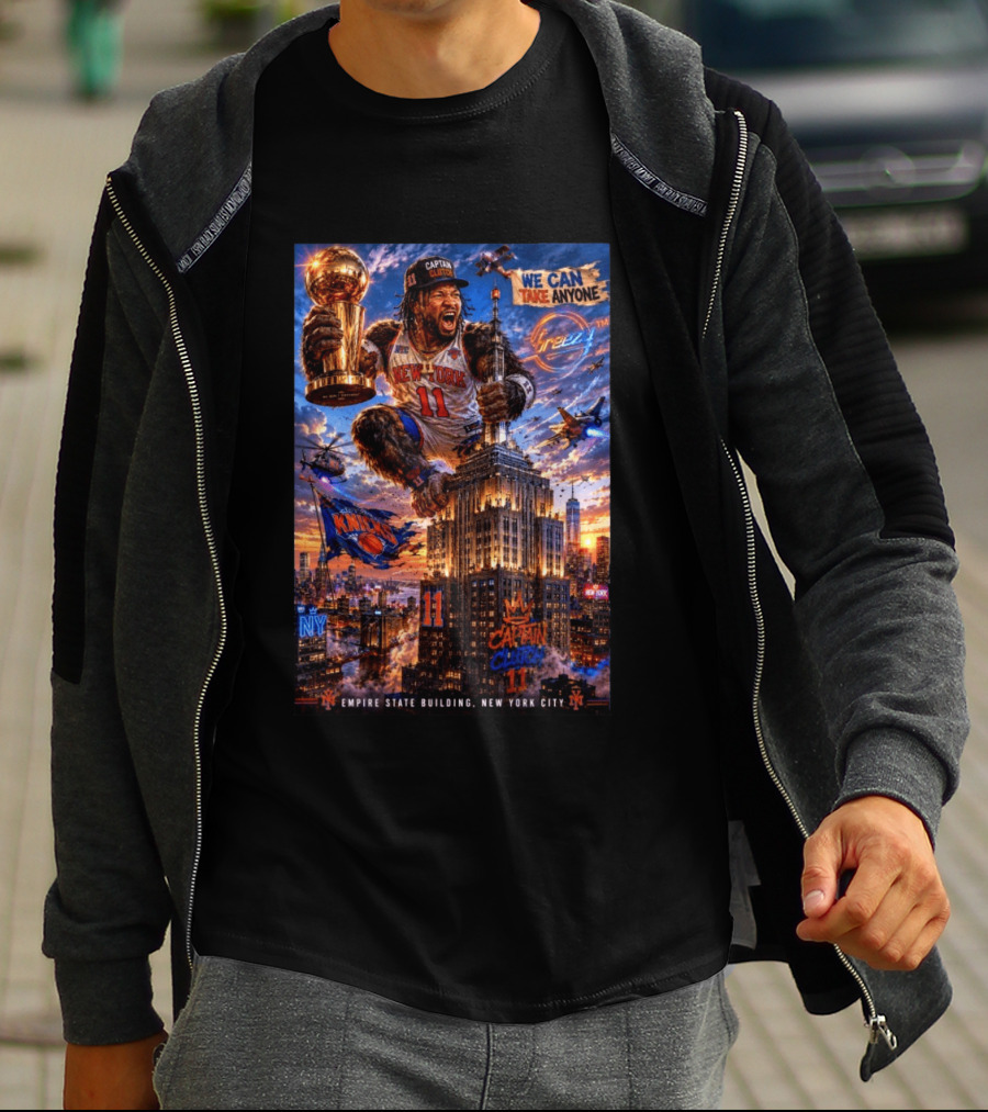 New York Knicks Captain Clutch Empire State Building We Can Take Anyone NBA Champion T-Shirt