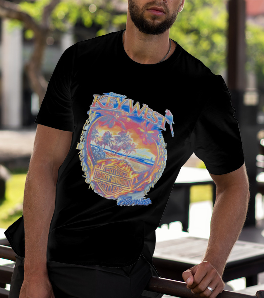Peterson Key West Harley Davidson Conch Republic Motorcycles Florida T-Shirt