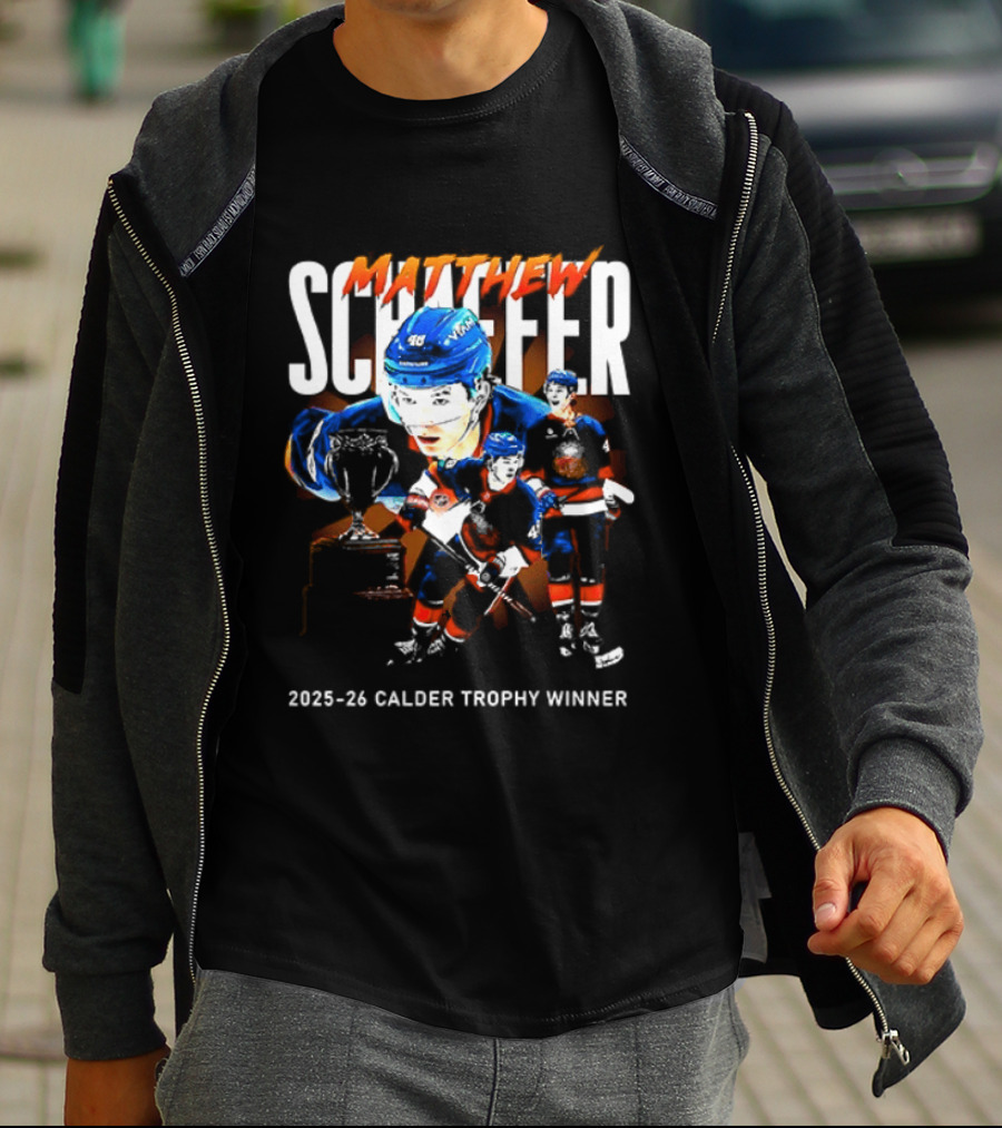 Matthew Schaefer New York Islanders 2025 2026 Calder Trophy Winner T-Shirt