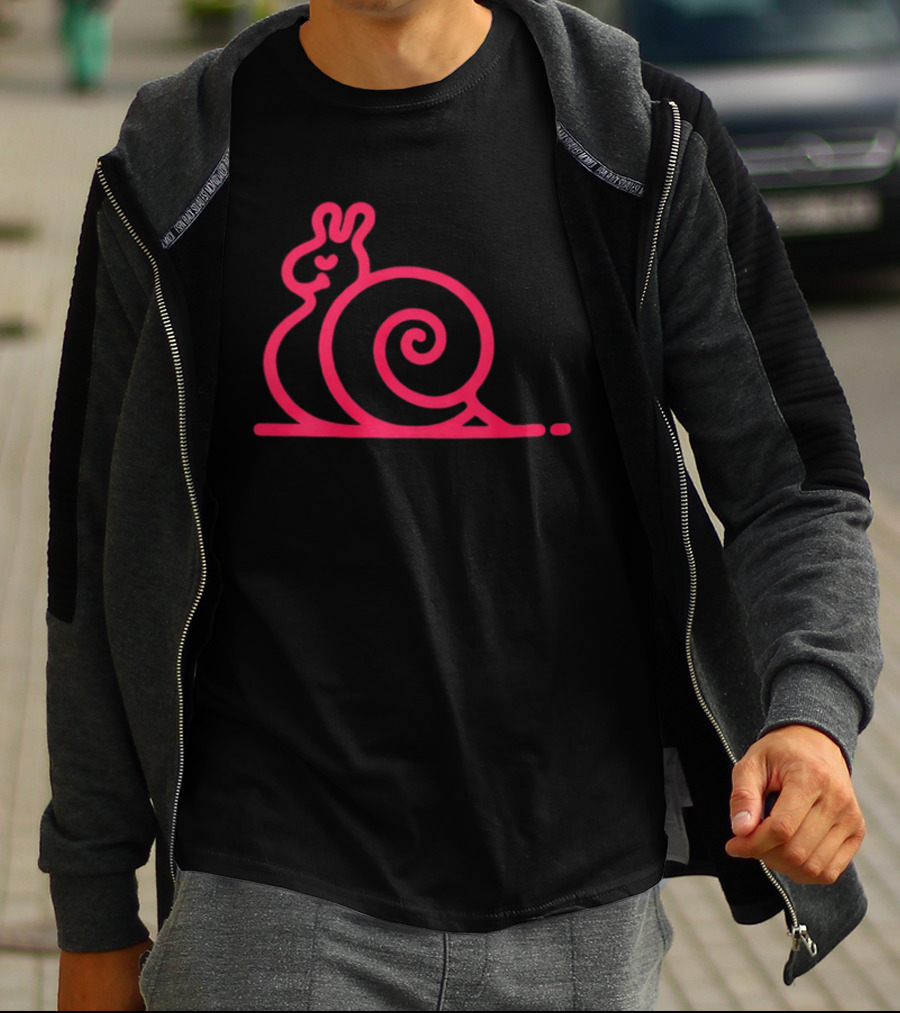 Snail Neon Spiral Heart T-Shirt