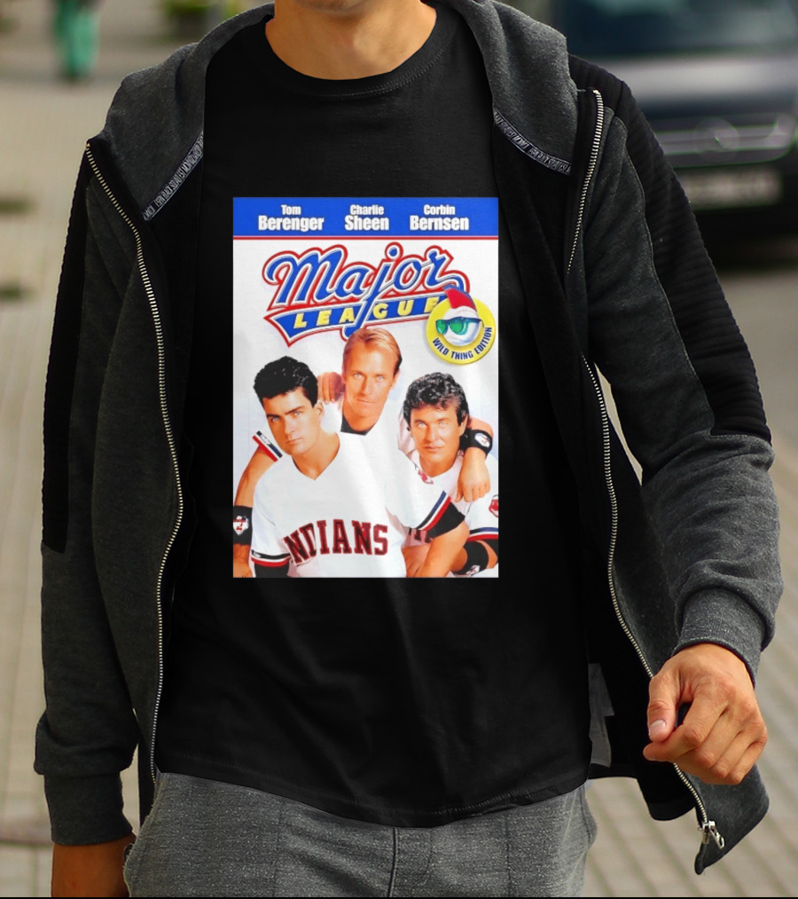 Tom Berenger Charlie Sheen Corbin Bernsen Major League Wild Thing Edition Indians T-Shirt
