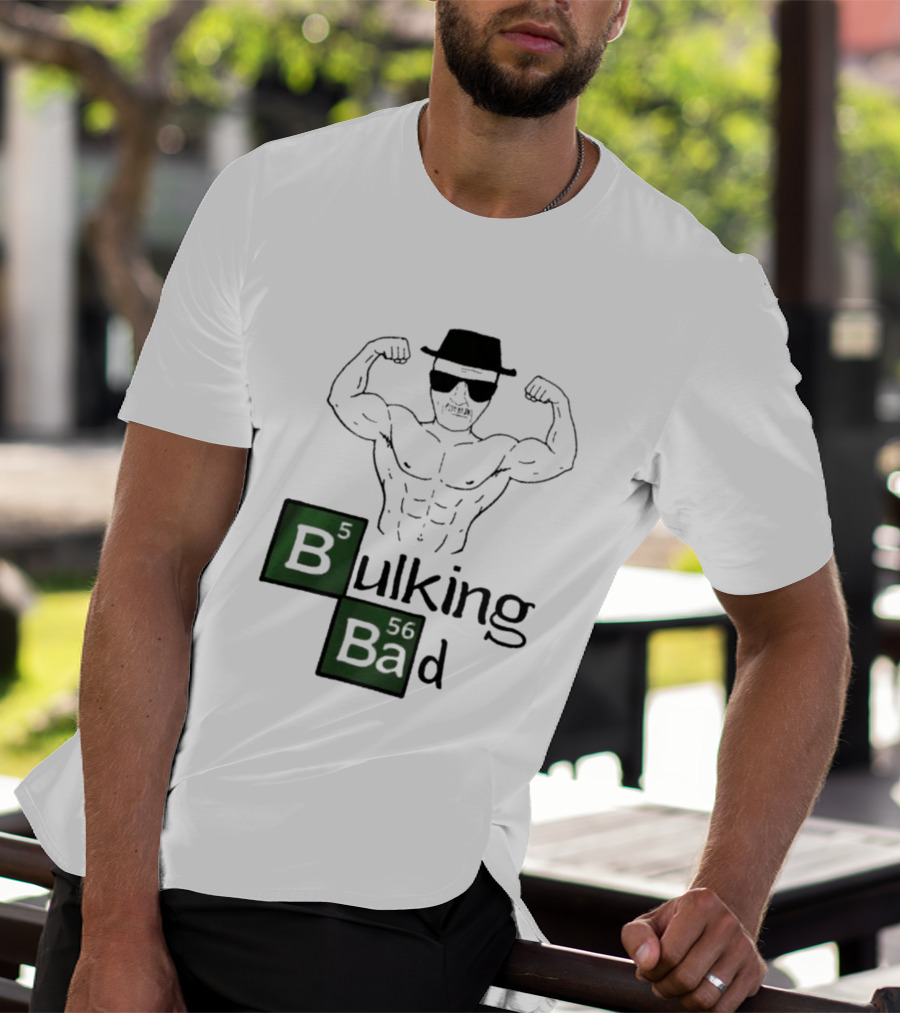 Bulking Bad Walter White Muscular Gym Periodic Table T-Shirt