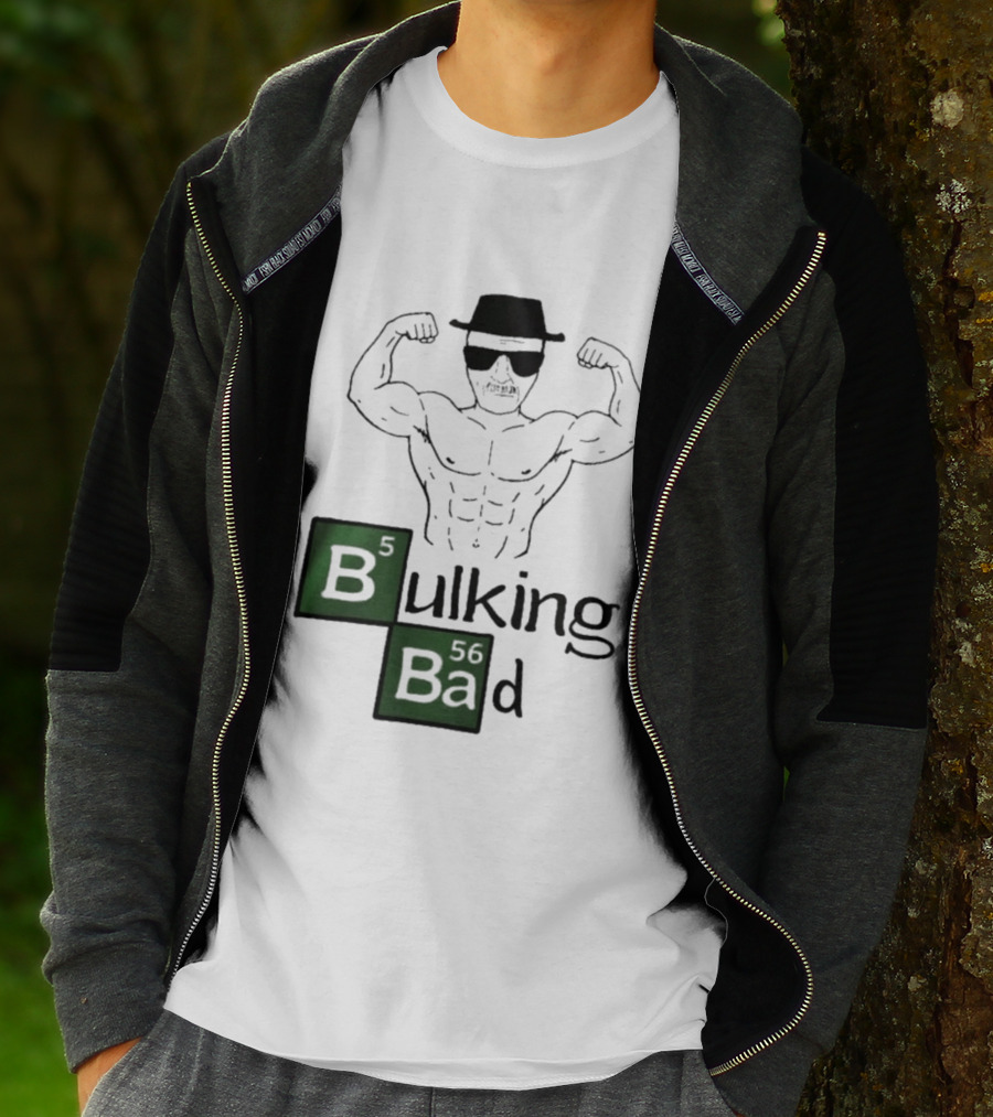 Bulking Bad Walter White Muscular Gym Periodic Table T-Shirt
