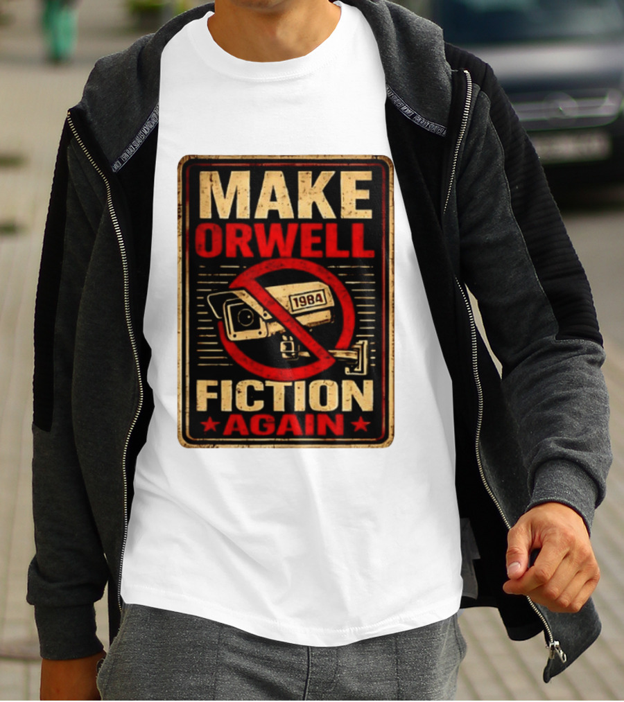 Make Orwell 1984 Fiction Again Camera T-Shirt