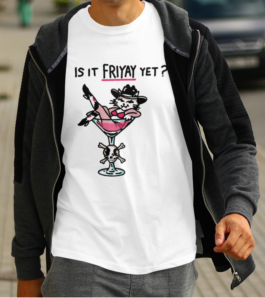 Is It Friyay Yet Cowboy Catwoman Cartoon T-Shirt