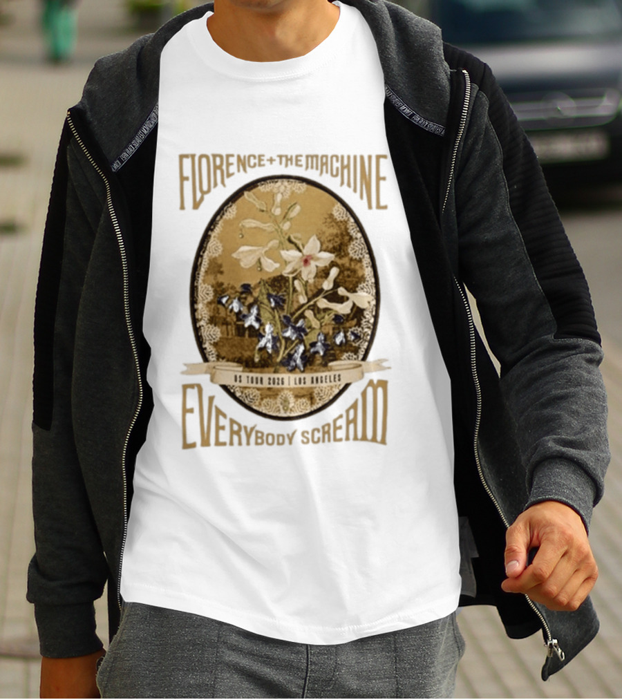 Florence + The Machine Everybody Scream US Tour 2026 Los Angeles T-Shirt