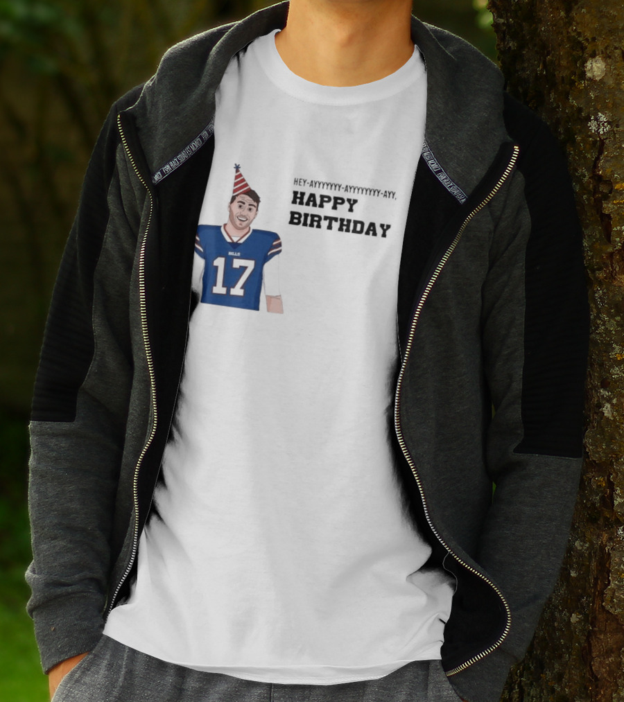 Happy 30th Birthday Josh Allen 17 Bills T-Shirt
