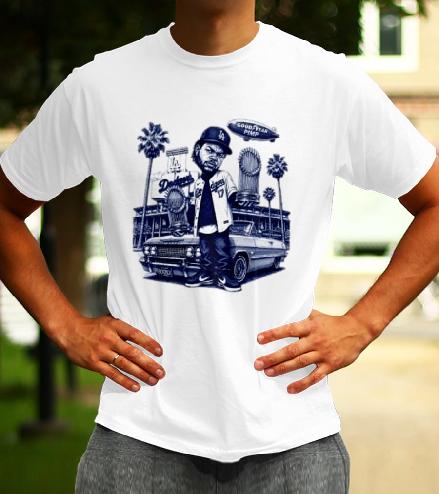 Ice Cube Los Angeles Dodgers Champion Good Year Pimp T-Shirt