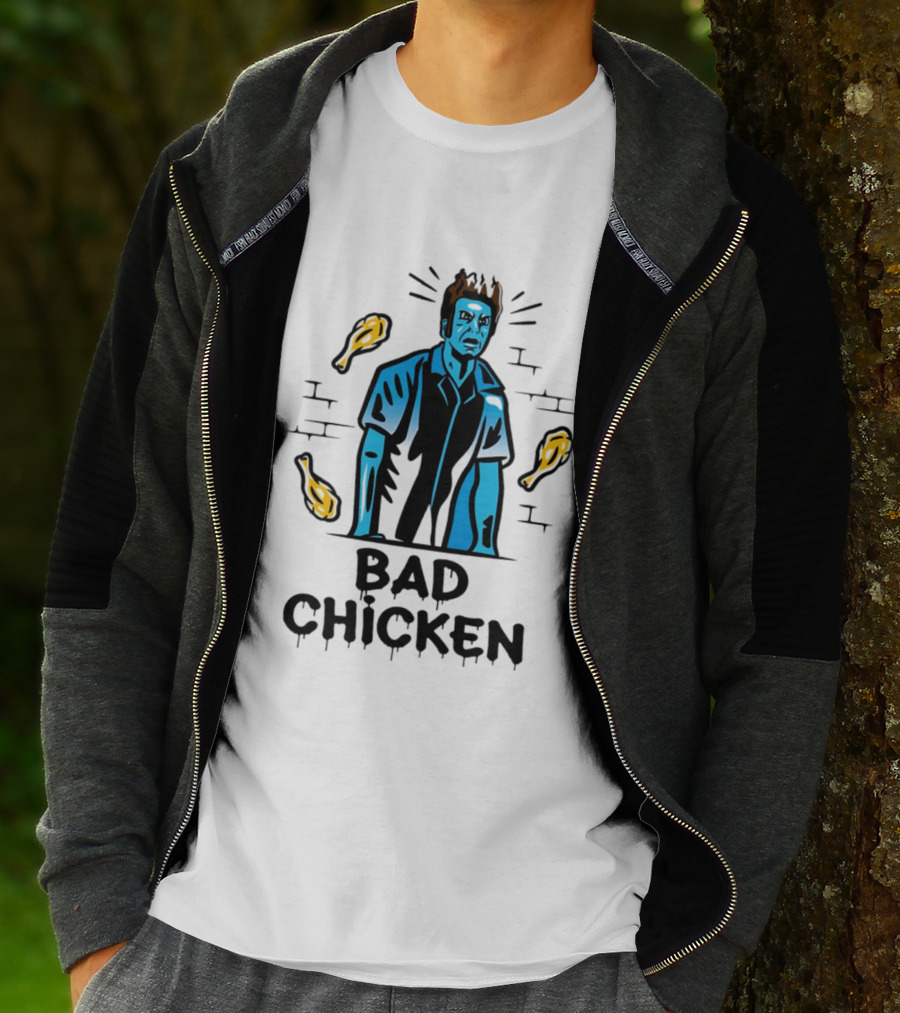 Kramer Bad Chicken Fried Ice Cream Character Bucket T-Shirt