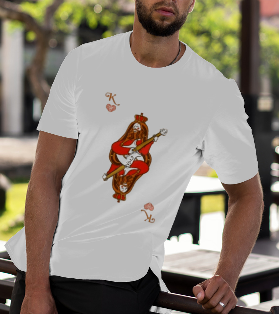 Mike Love King Of Hearts Cream Playing Guitar T-Shirt