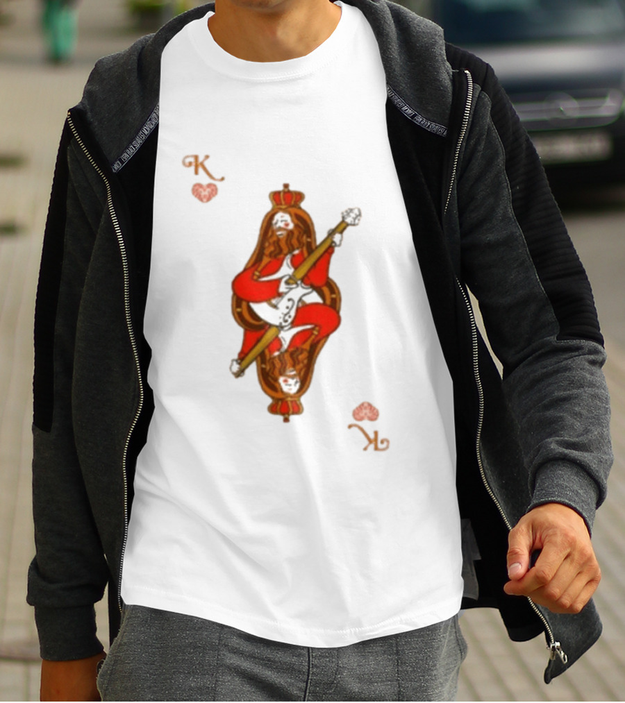 Mike Love King Of Hearts Cream Playing Guitar T-Shirt