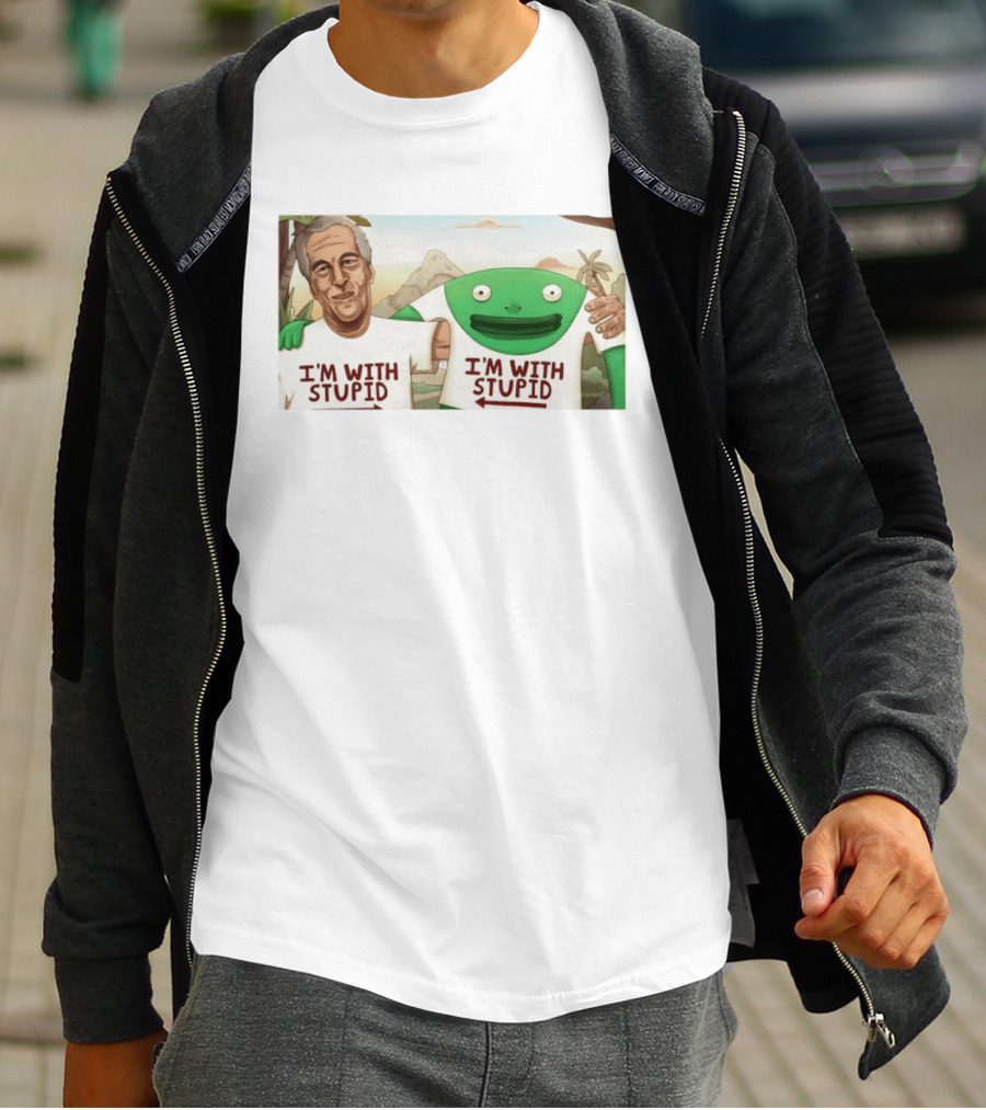 I'm With Stupid Frog Epstein Files T-Shirt