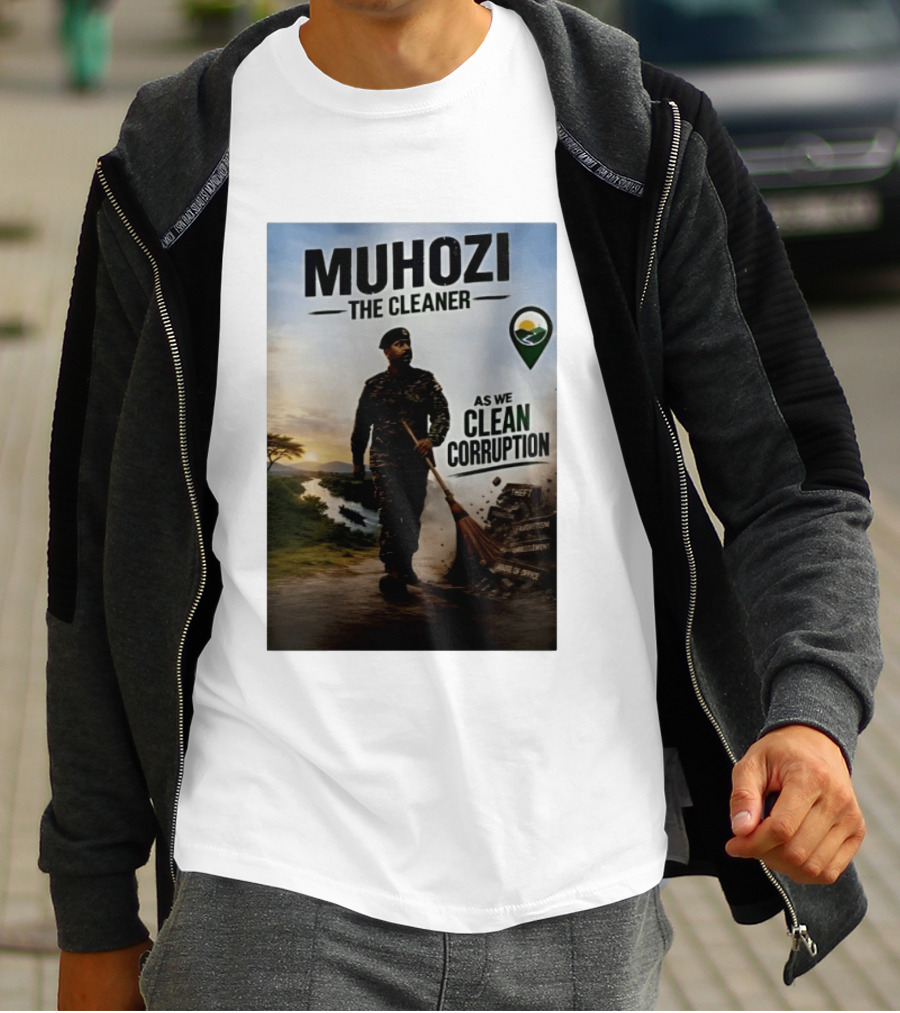 Muhozi The Cleaner As We Clean Corruption Theft Nepotism Unemployment Misuse Of Office T-Shirt