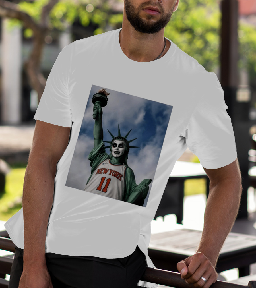 New York 11 Statue Of Liberty Joker Mashup T-Shirt