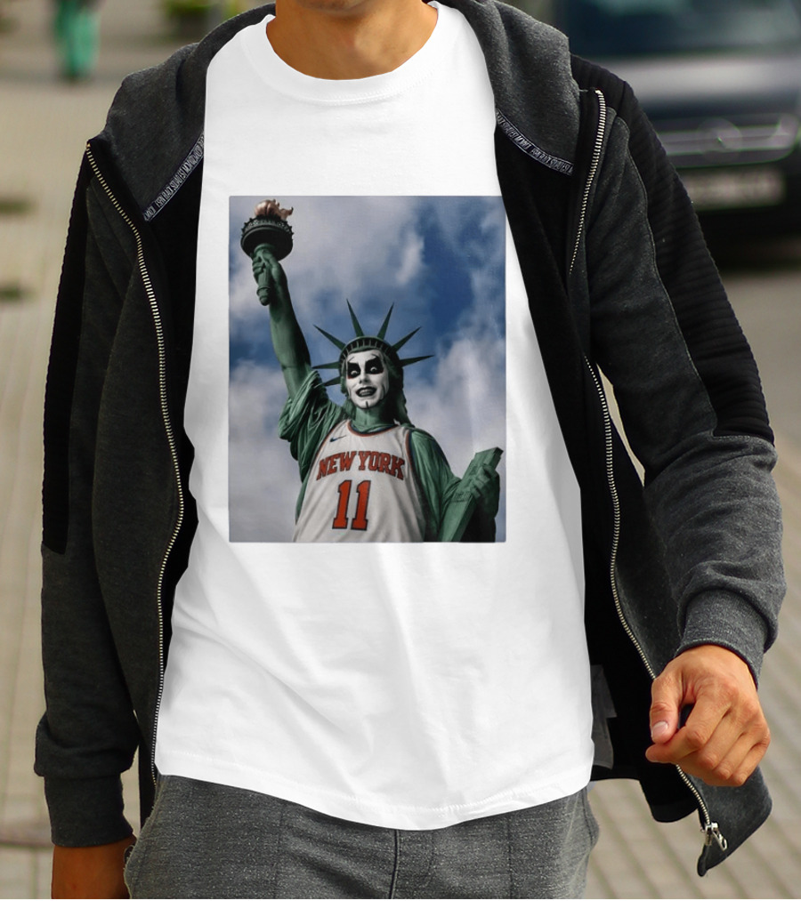 New York 11 Statue Of Liberty Joker Mashup T-Shirt