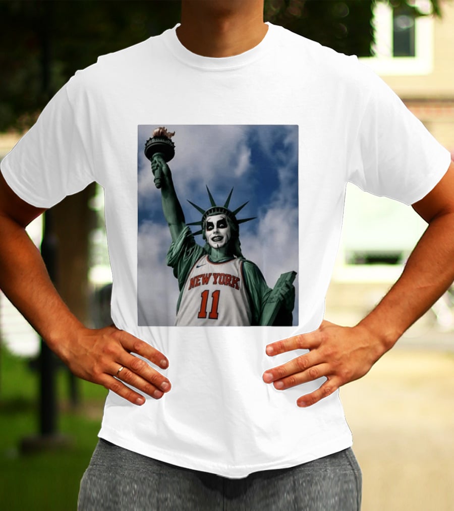 New York 11 Statue Of Liberty Joker Mashup T-Shirt