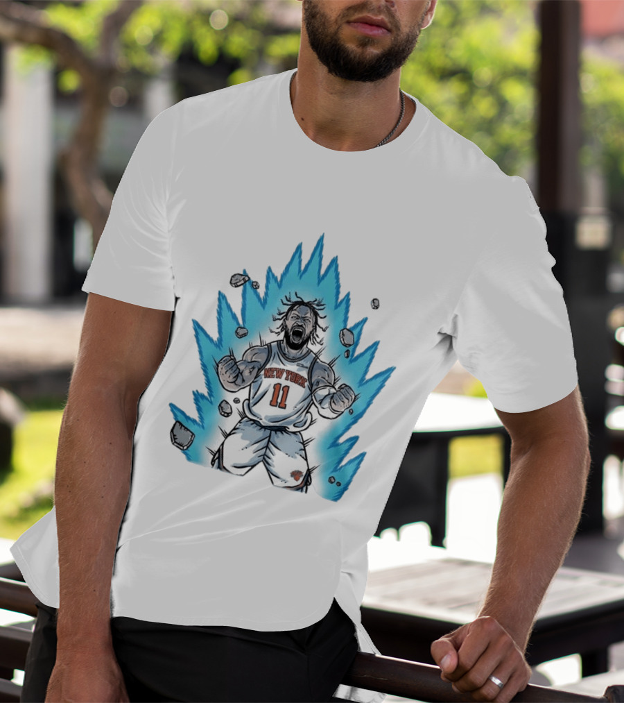 New York Knicks Jalen Brunson Super Saiyan Power 2000 Basketball Energy T-Shirt