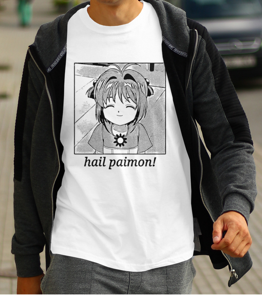 Sakura Kinomoto Hail Paimon Anime Manga T-Shirt