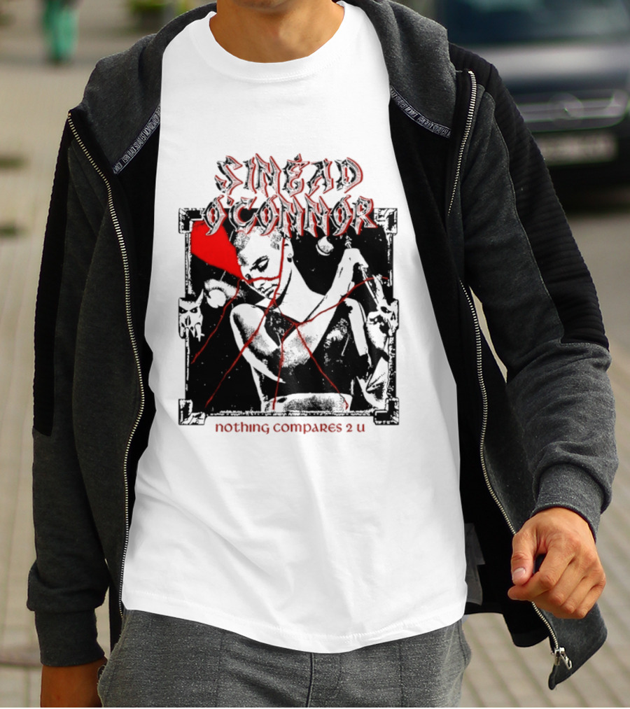 Sinead O'Connor Nothing Compares 2 U Abstract Red Grunge Aesthetic T-Shirt