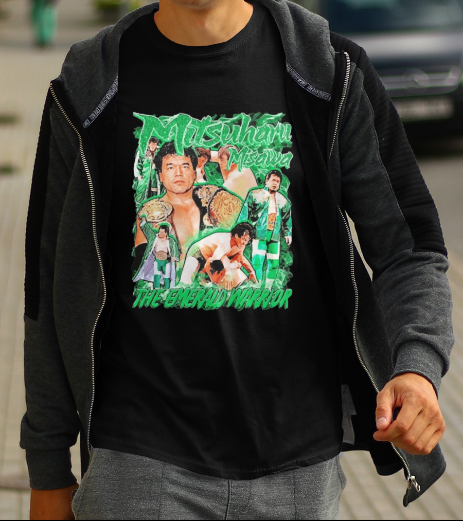 Mitsuharu Misawa The Emerald Warrior Wrestling Legend T-Shirt