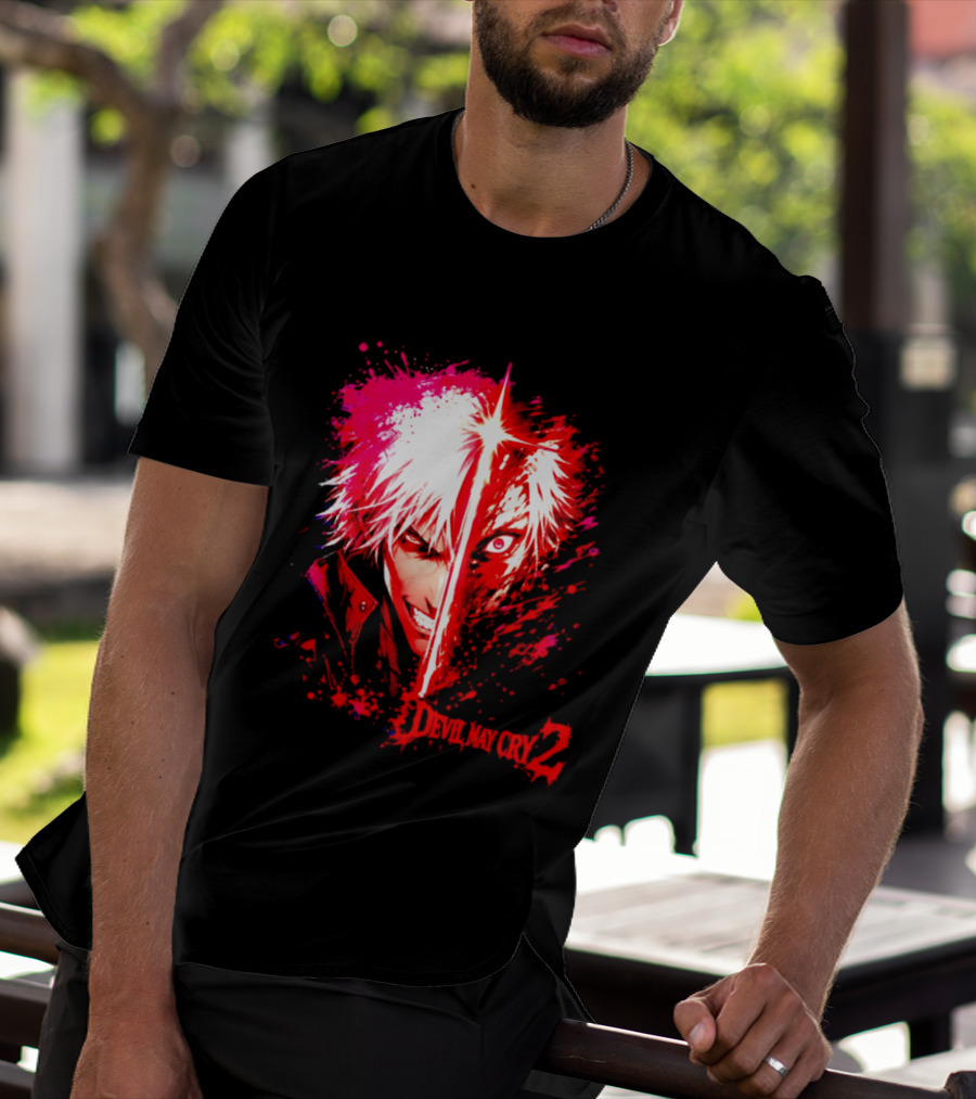 Devil May Cry 2 Dante Half Face Split T-Shirt