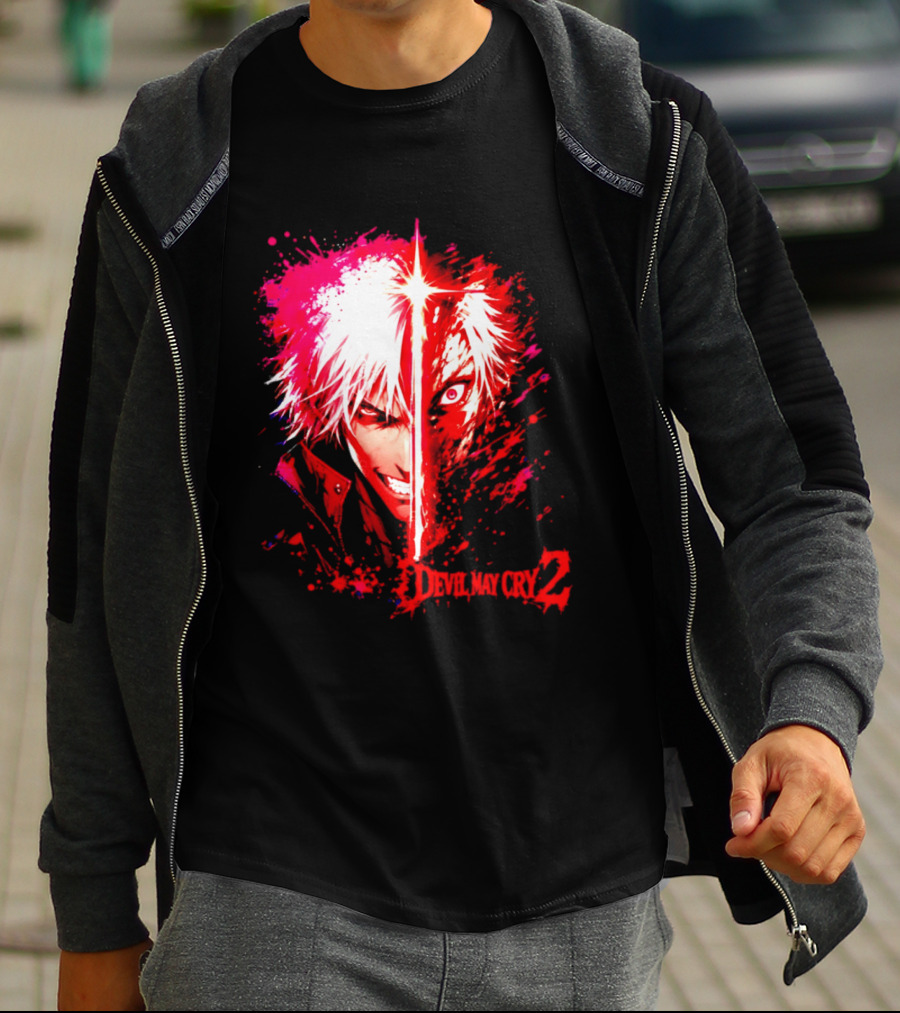 Devil May Cry 2 Dante Half Face Split T-Shirt