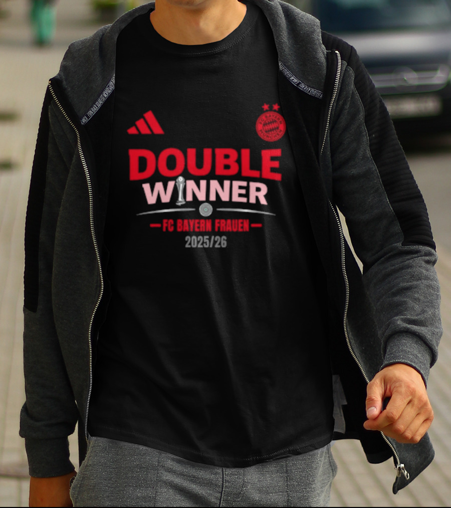Double Winner FC Bayern Frauen 2025 26 Bundesliga Champions T-Shirt