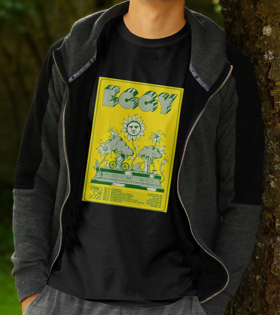 Eggy Spring Tour 2026 Concert With Sunflower And Piano T-Shirt