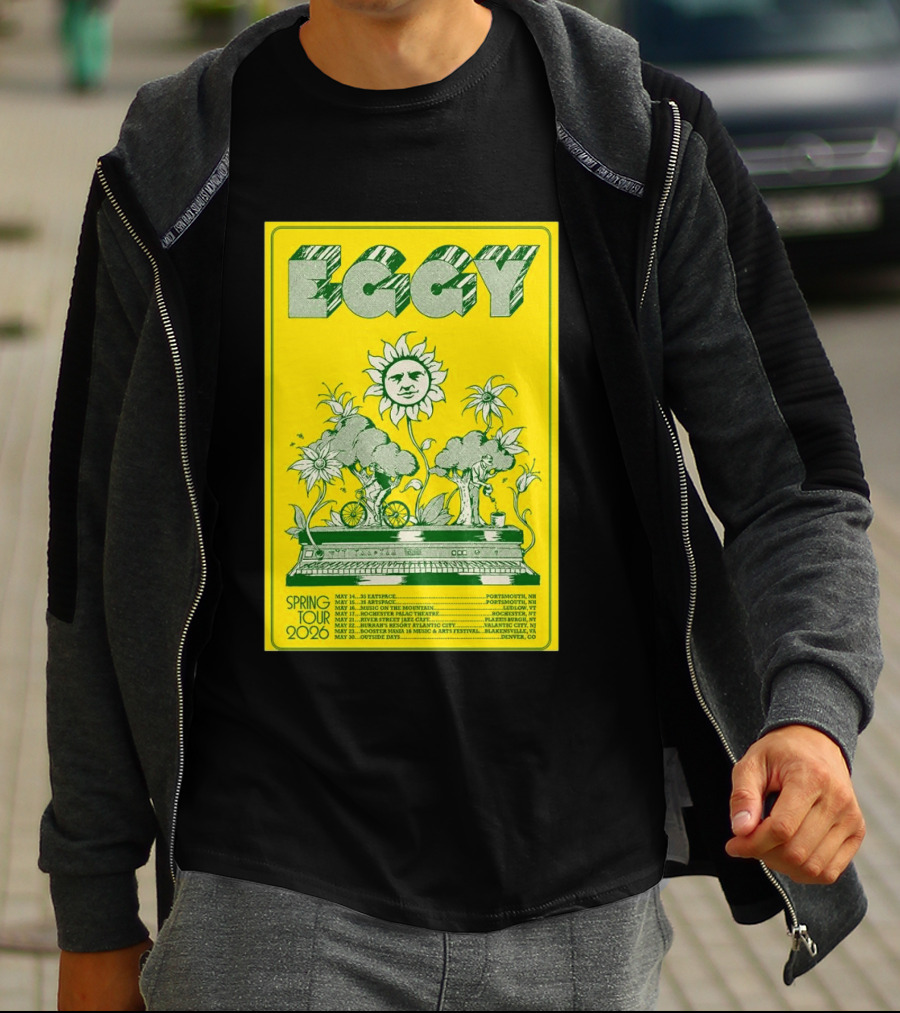 Eggy Spring Tour 2026 Concert With Sunflower And Piano T-Shirt