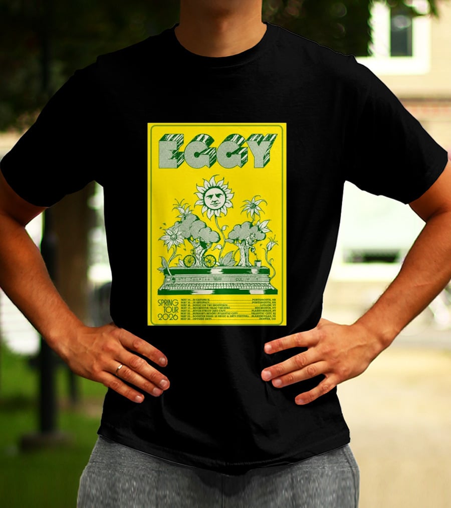 Eggy Spring Tour 2026 Concert With Sunflower And Piano T-Shirt