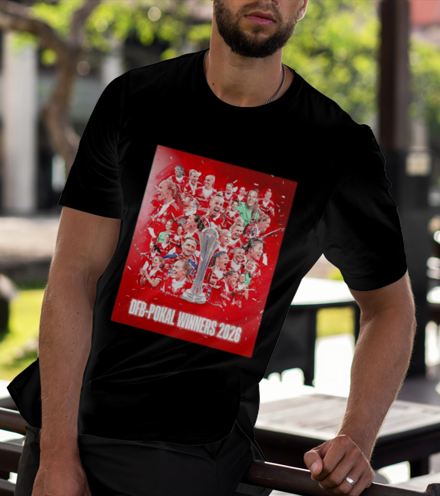 FC Bayern Frauen DFB Pokal Winners 2026 Celebration Montage T-Shirt