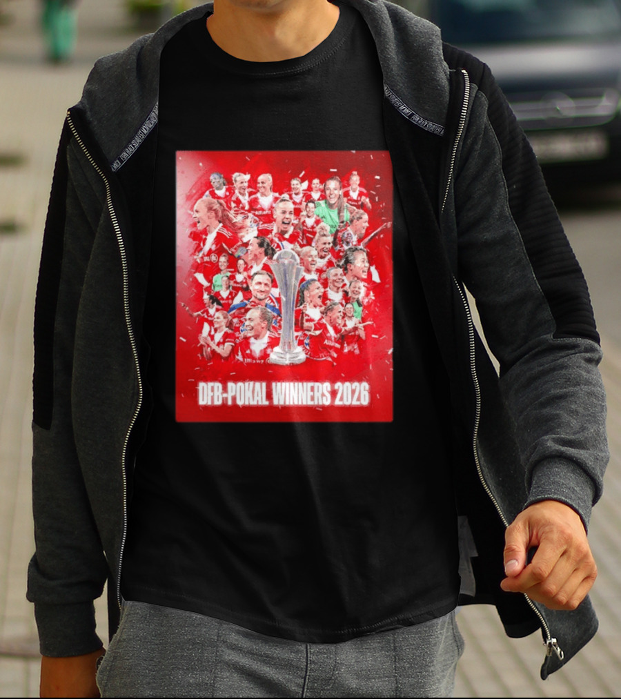 FC Bayern Frauen DFB Pokal Winners 2026 Celebration Montage T-Shirt