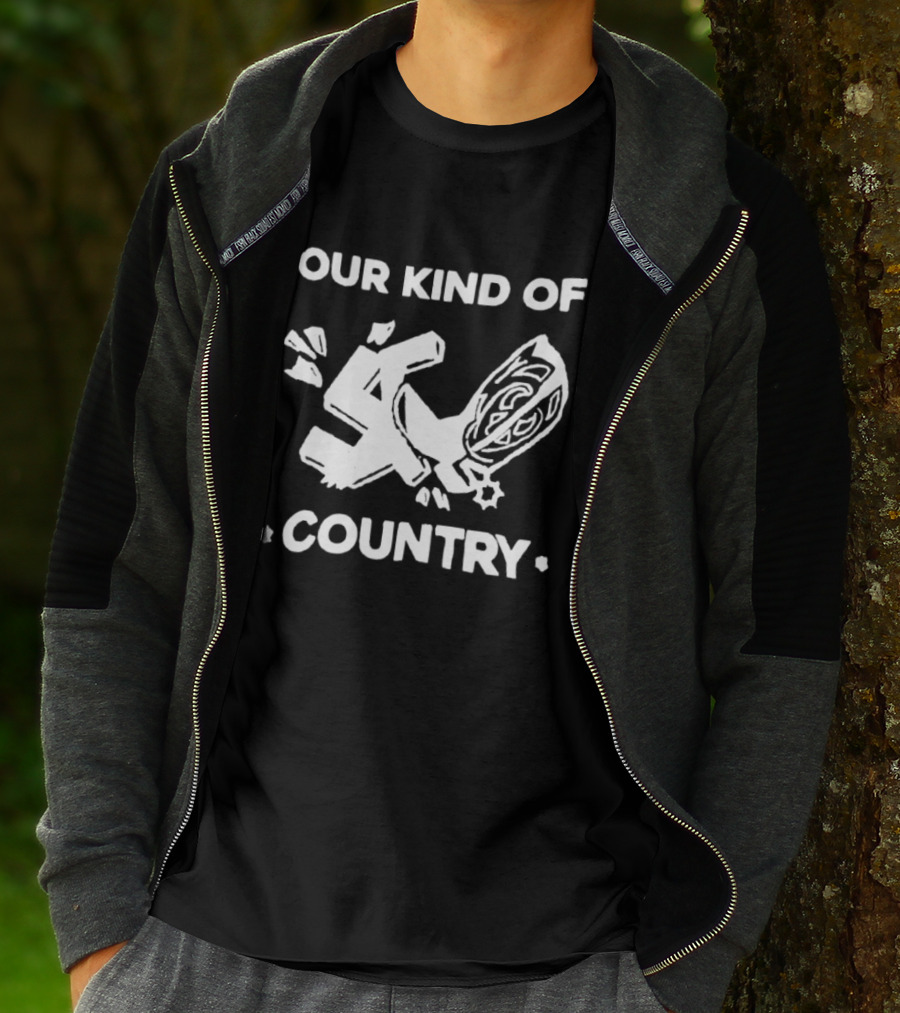 Our Kind Of Country Cowboy Boot Swastika T-Shirt
