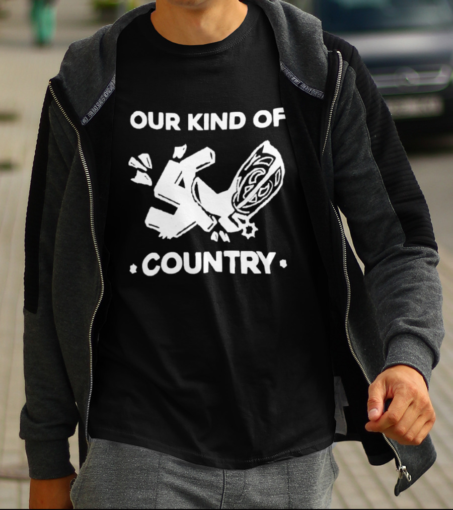 Our Kind Of Country Cowboy Boot Swastika T-Shirt