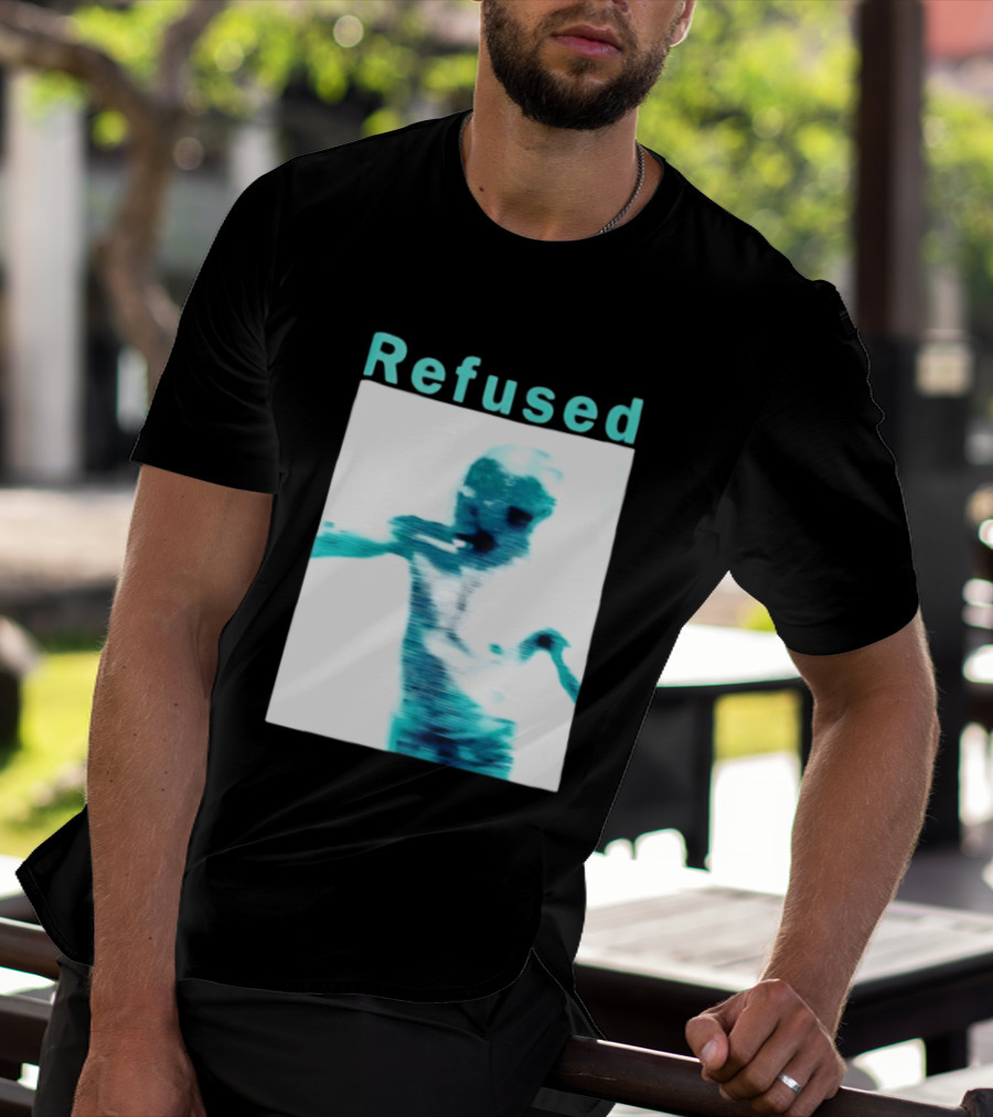 Refused Songs To The Flames Of Discontent Distorted Blue Figure T-Shirt