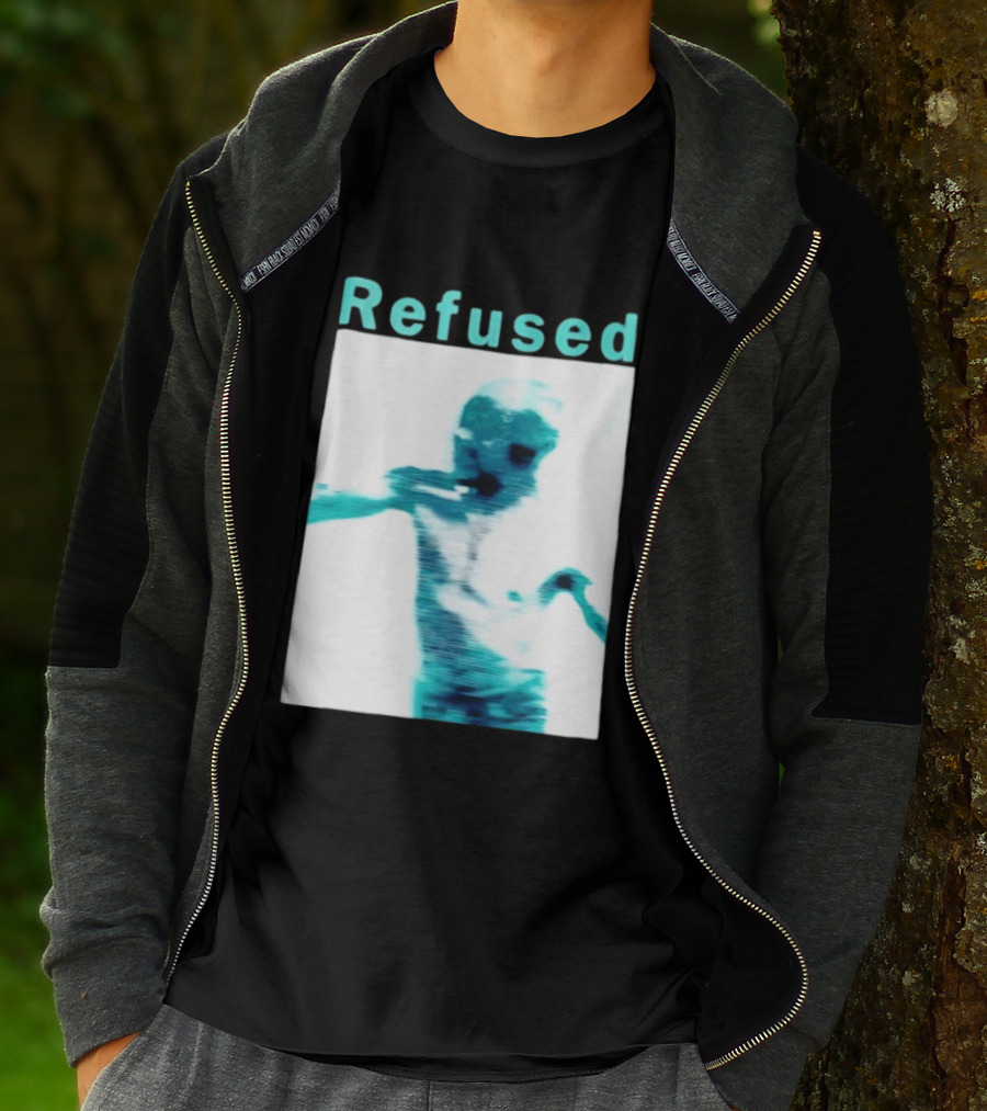 Refused Songs To The Flames Of Discontent Distorted Blue Figure T-Shirt