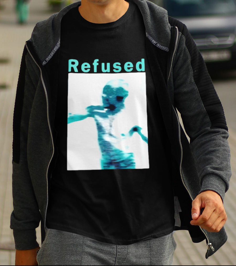 Refused Songs To The Flames Of Discontent Distorted Blue Figure T-Shirt
