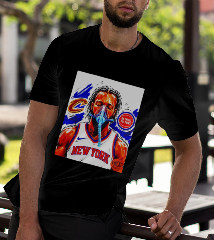 New York Knicks Jalen Brunson Vs Detroit Pistons Cleveland Cavaliers Matchup Knicks Mexico T-Shirt