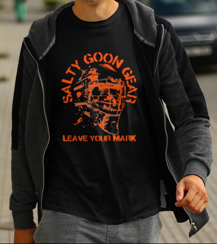 Salty Goon Gear Leave Your Mark Goalie Skeleton T-Shirt
