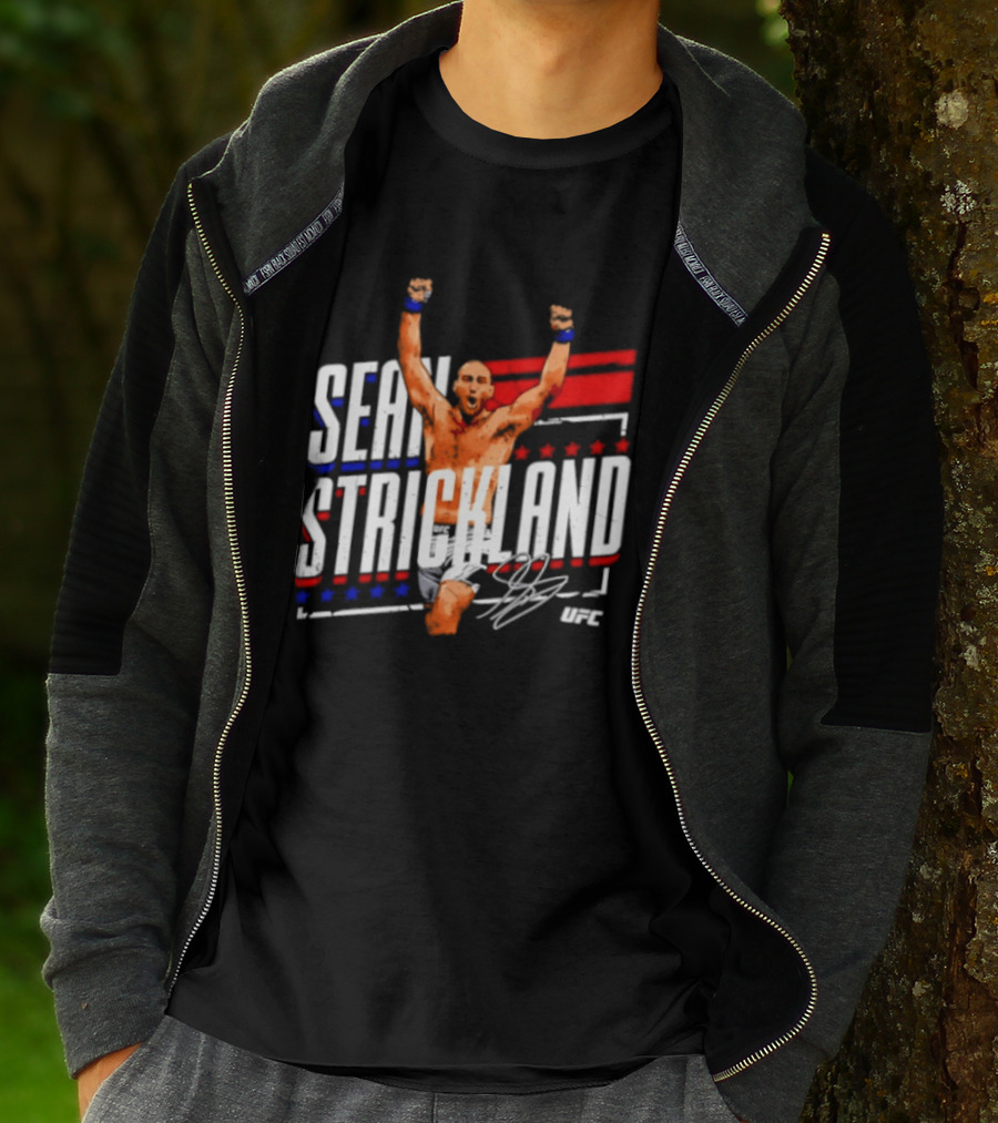 Sean Strickland UFC Fighter Star Signature Graphic UFC T-Shirt