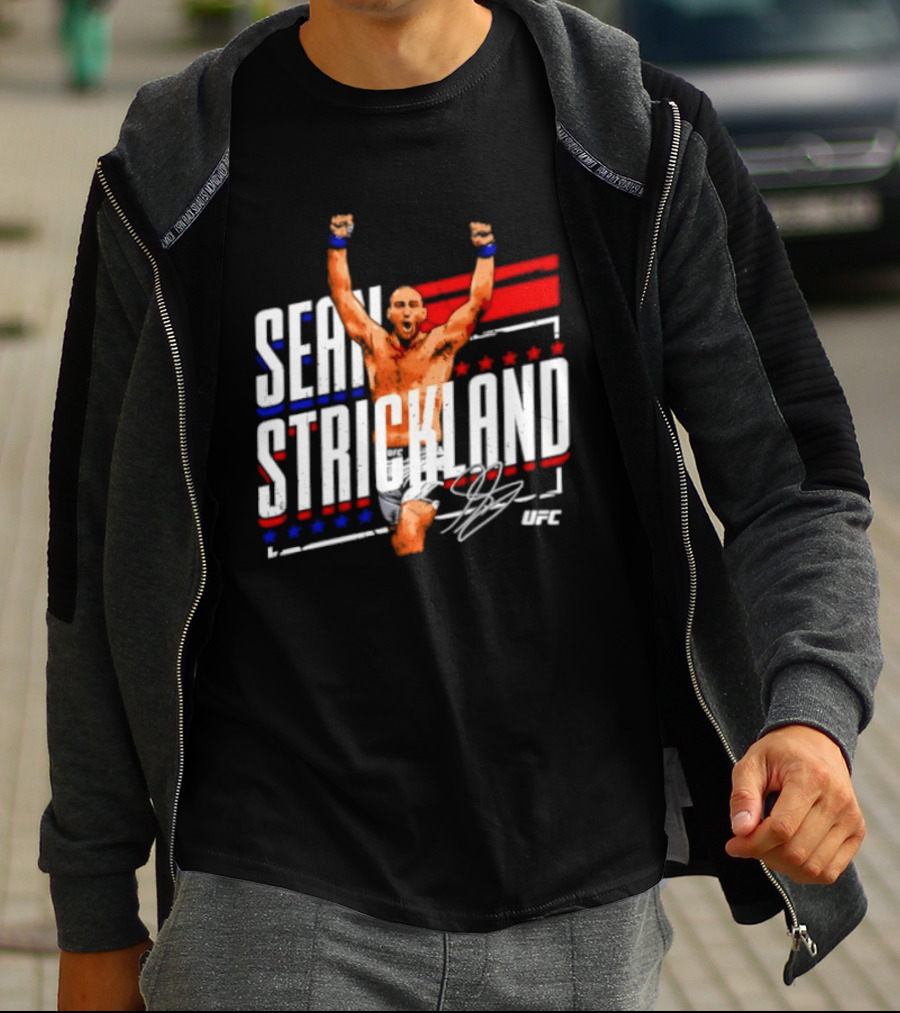 Sean Strickland UFC Fighter Star Signature Graphic UFC T-Shirt