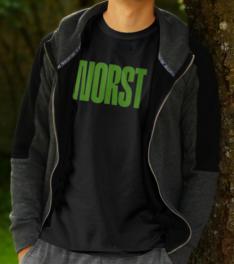 Mercha Worst Grn Text Bold Green T-Shirt