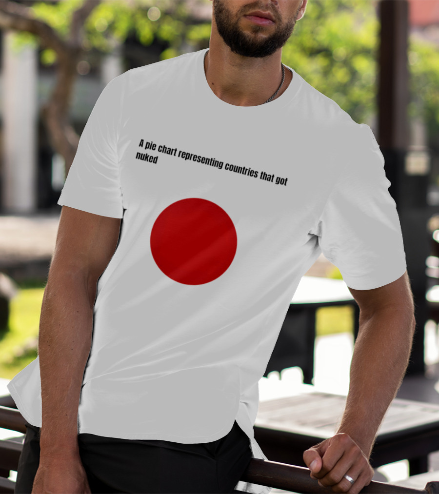 A Pie Chart Representing Countries That Got Nuked Red Circle T-Shirt