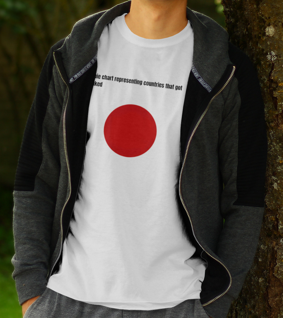 A Pie Chart Representing Countries That Got Nuked Red Circle T-Shirt