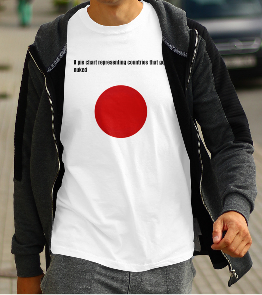 A Pie Chart Representing Countries That Got Nuked Red Circle T-Shirt